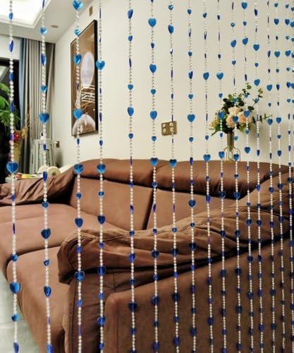 Ave Split Heart Shape Beaded Curtain for Doorway