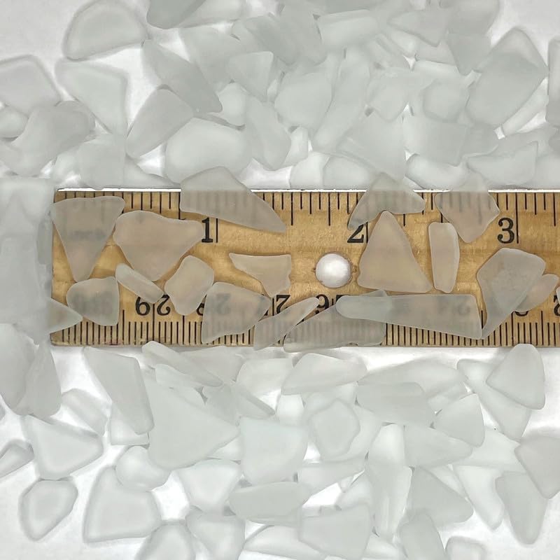 Small White Sea Glass 40 Pieces Frosty Art Glass