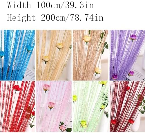 RJDJ Rose Thread Door Curtain - Blue