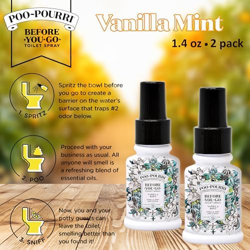 Poo-Pourri Toilet Spray Vanilla Mint 14 oz 2 Count