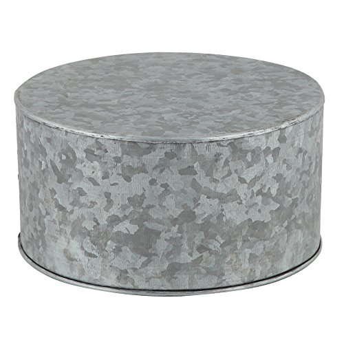 HUBERT Round Galvanized Display Pedestal 10 14Dia x 5H