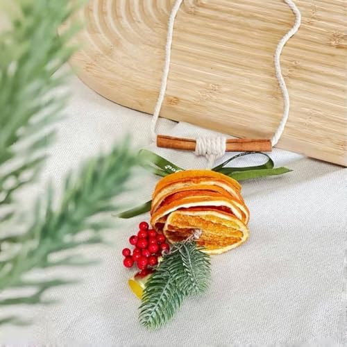 Christmas Tree Ornaments Set - Dried Orange Slices Cinnamon Sticks