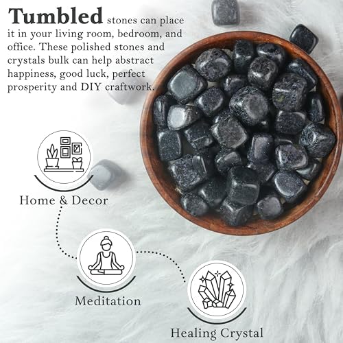 Crocon Indigo Gabbro Tumbled Stones Crystal Kit 1LB 20-25mm
