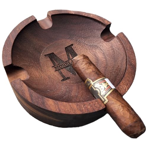 Personalized Wooden Cigar Ashtray with Name