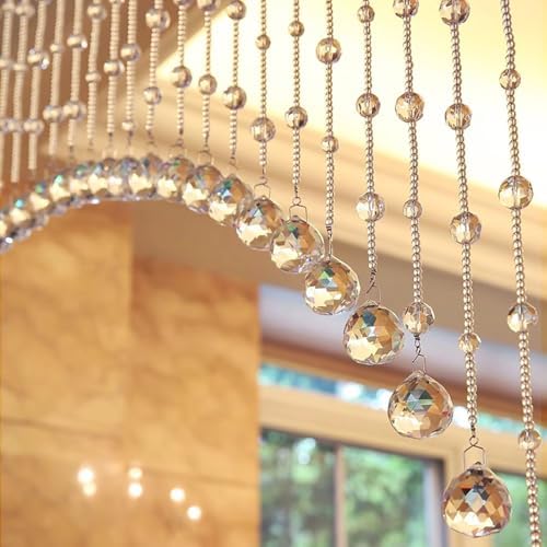Crystal Beaded Curtain for Doorway 20 Strings Room Divider