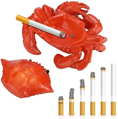 Resin Crab Decor Ashtray with Cover 16x145x6cm
