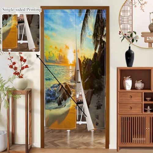 Leowefowa Single-Side Noren Door Curtain Decor