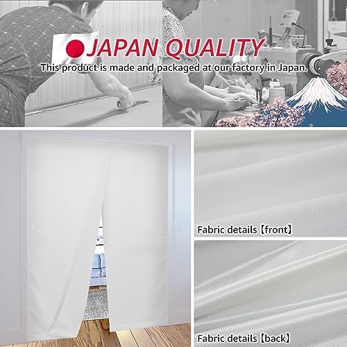 KURENAI Thermal Insulated Noren Panel 36x82 Inch Off White