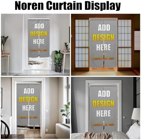 Custom Noren Door Curtain Panel with Personalized Design