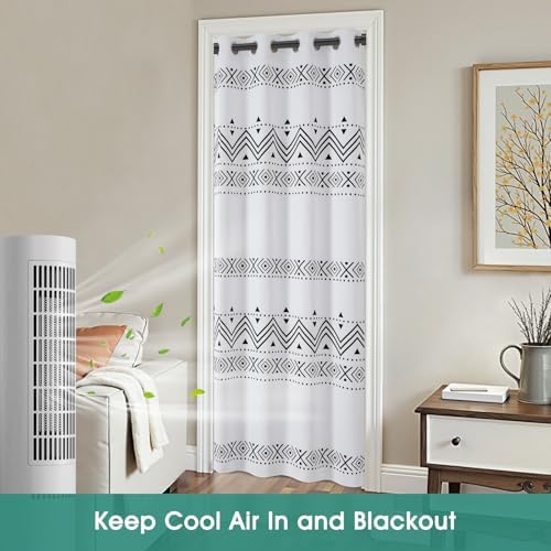 HOMEIDEAS Boho Doorway Curtains with Blackout and Privacy