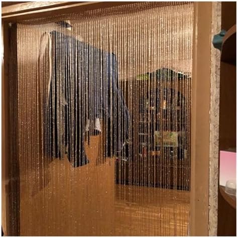 Shiny Tassel Door Divider Curtain 95x200CM Blue