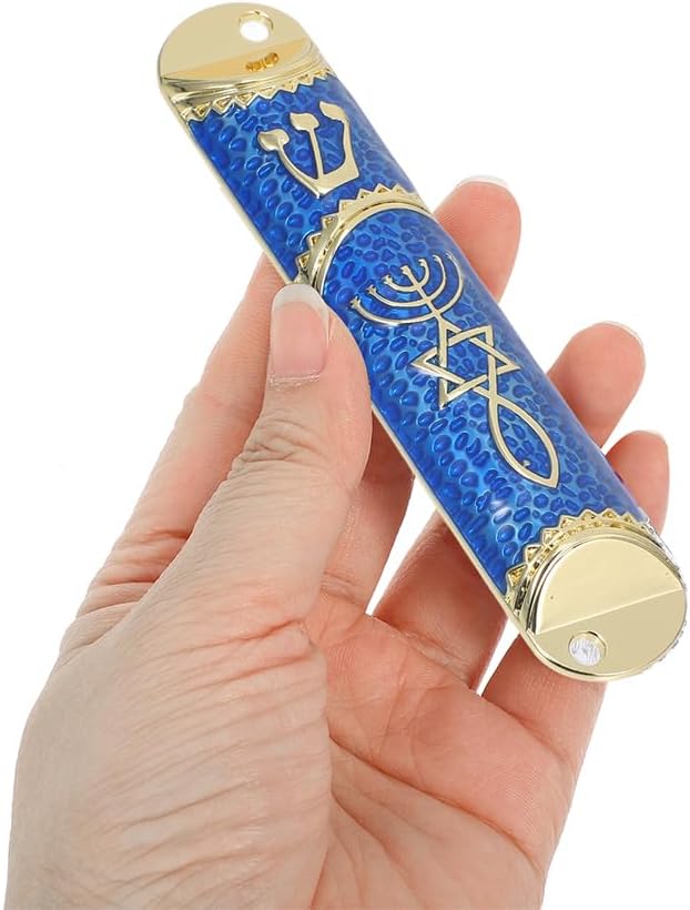 LUOZZY 3sets Messianic Seal Mezuzah Case with Scroll