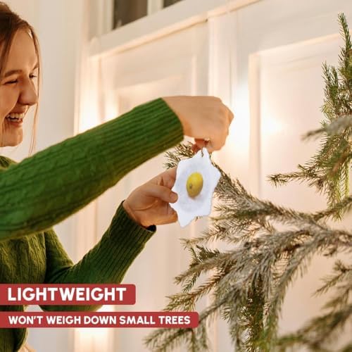 3 Inch Snowflake Porcelain Ornament - Lemon Citrus Decor