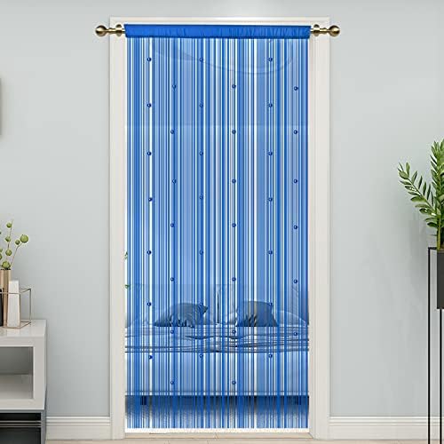 LaSyL Beaded Curtain for Doorway - Royal Blue 39x110 Inches