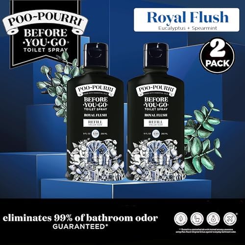 Poo-Pourri Toilet Spray Refill 9 Fl Oz Royal Flush 2 Pack