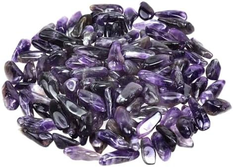 SUNYIK Natural Amethyst Tumbled Chips for Decor and Jewelry
