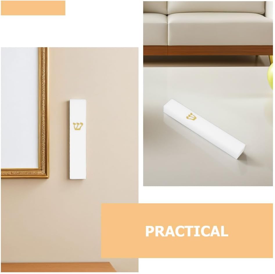 LOGOFUN 2pcs White Resin Mezuzah Holder
