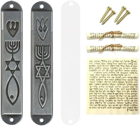 CAMATET Messianic Mezuzah Set with Scroll for Door