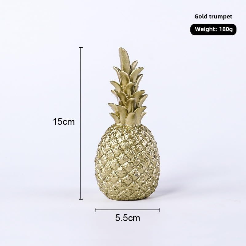 Creative Resin Pineapple Ornament - Nordic Style Golden Decor