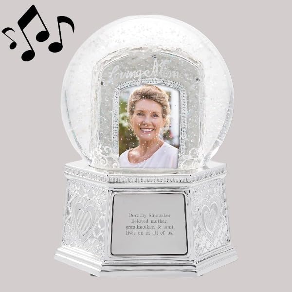 THINGS REMEMBERED Musical Photo Snow Globe with Engraving
