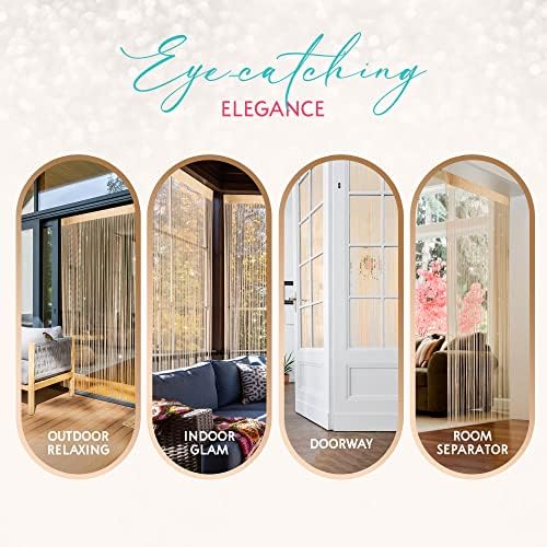 Glitter String Curtains 2 Pack - Gold Sequin Sparkle Decor