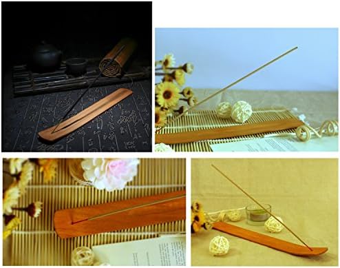 TRENDBOX 10pcs Plain Wood Incense Stick Holder Burner Ash Catcher