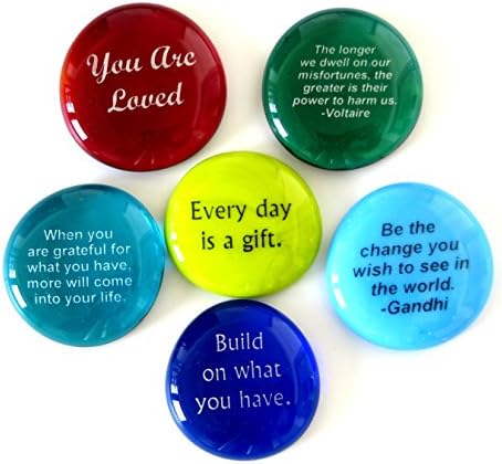 Lifeforce Glass Encouragement Stones Set of 6