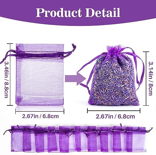 66Oz Sukh Lavender Sachet Bags - Fresh Scented Dried Flowers for Home Fragrance