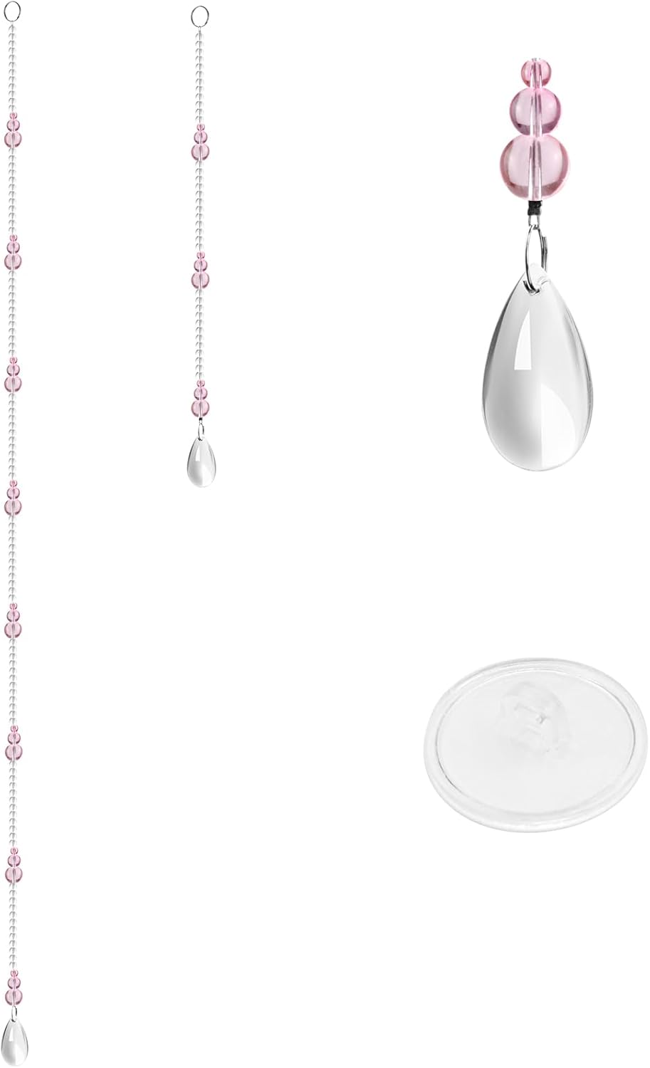 Pink Crystal Curtain Bead 20 Strings Arched Curtain