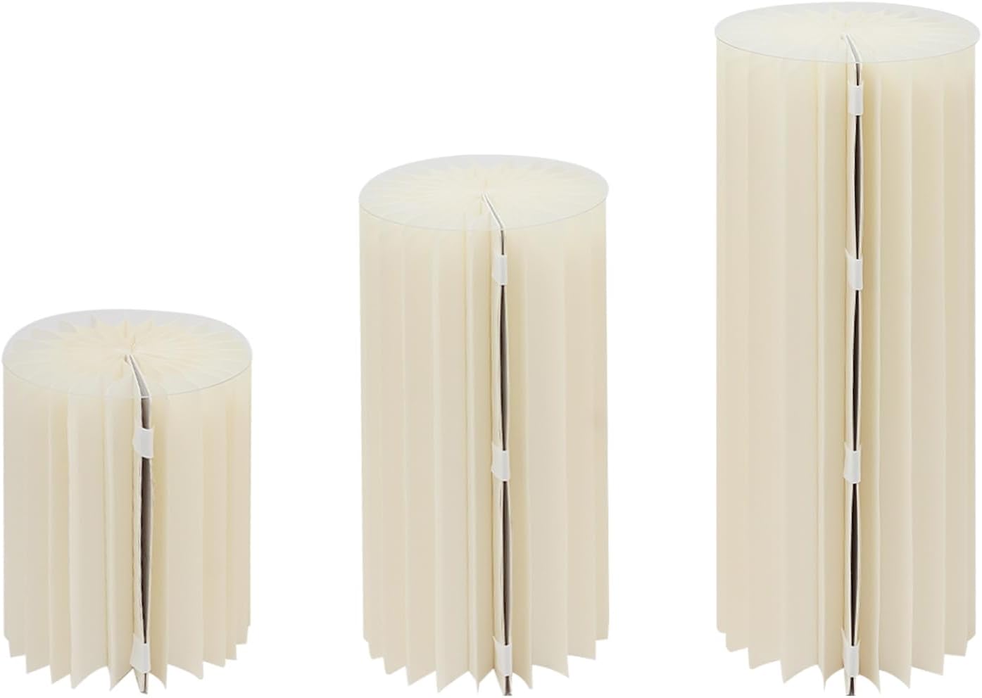 3PCS Cardboard Flower Stands Cylinder Pedestal for Decor