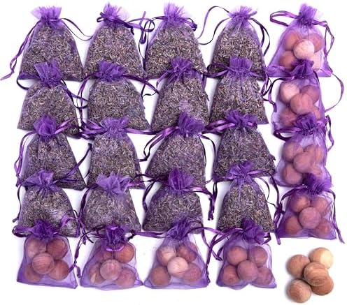 Pack of 24 Lavender Cedar Sachets for Home Use