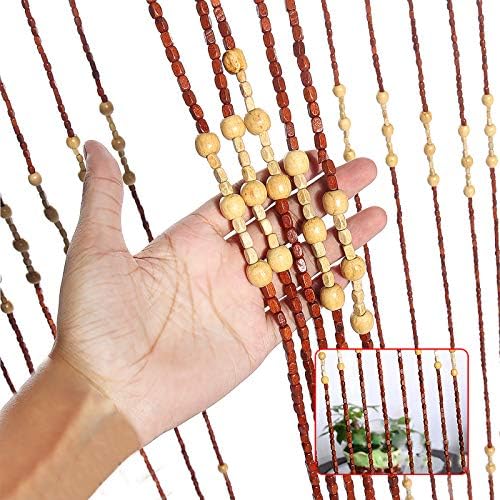 Wood Beaded Curtain for Doorways Wall Decor