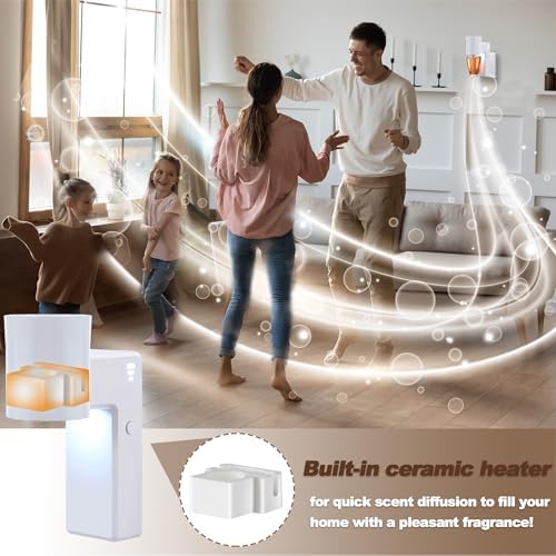 2 Pcs Wall Fragrance Plug In with Night Light and Adjustable Diffuser