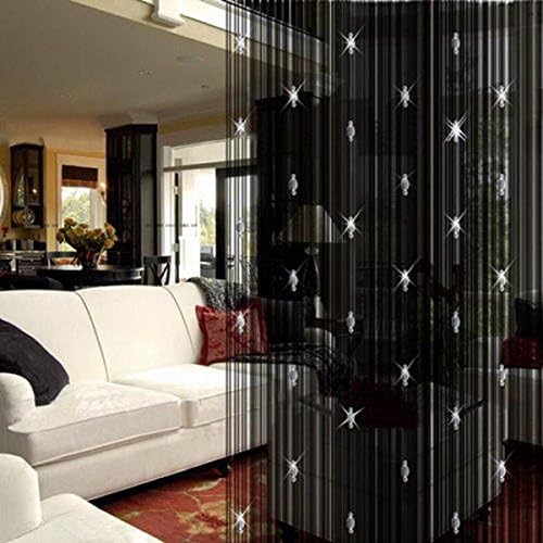 Goosacyon 2Pcs Crystal Door String Curtains for Decor