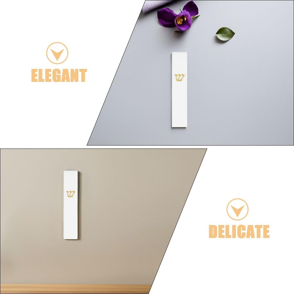 LOGOFUN 2pcs White Resin Mezuzah Holder