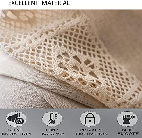 AMZALI Boho Curtains with Tassel Rod Pocket Panel