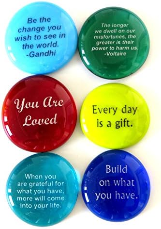 Lifeforce Glass Encouragement Stones Set of 6