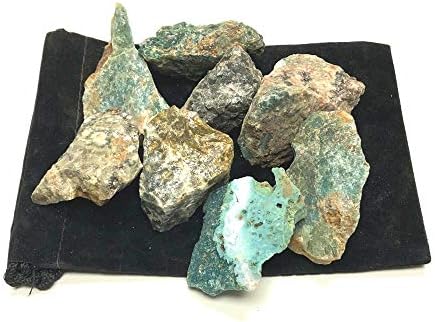 Natural Rough Sea Jasper Stones in Velvet Bag - 1 Inch Pieces