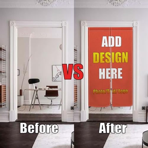 Custom Door Curtain Noren with Photo Text Logo