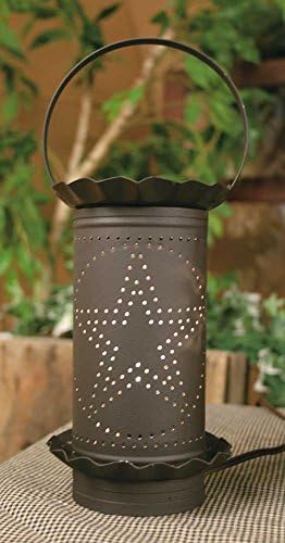 CTW 812504 Punched Star Wax Warmer 11 Inch High Rustic Brown