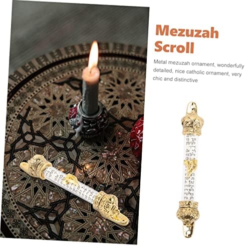 Metal Mezuzah Scroll for Home Door Jewish Decor