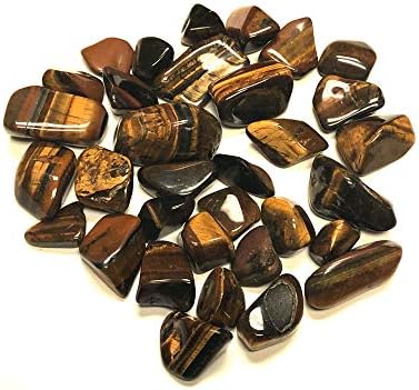 Zentron Tumbled Tiger Eye Stones Velvet Bag 12 Pound