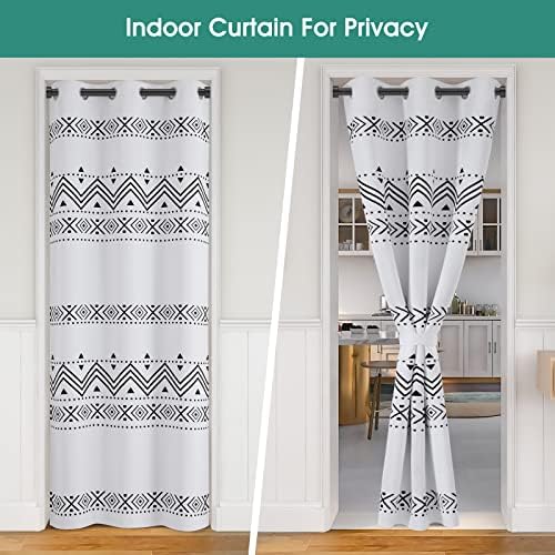 HOMEIDEAS Boho Doorway Curtains with Blackout and Privacy
