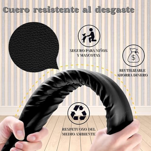 Dust Cover for Doors 37 Inches Black Double Edge