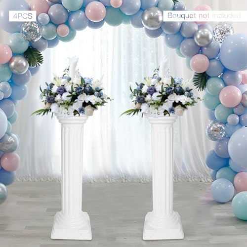 Roman Pillars Party Decor Set of 4 with Adjustable Height
