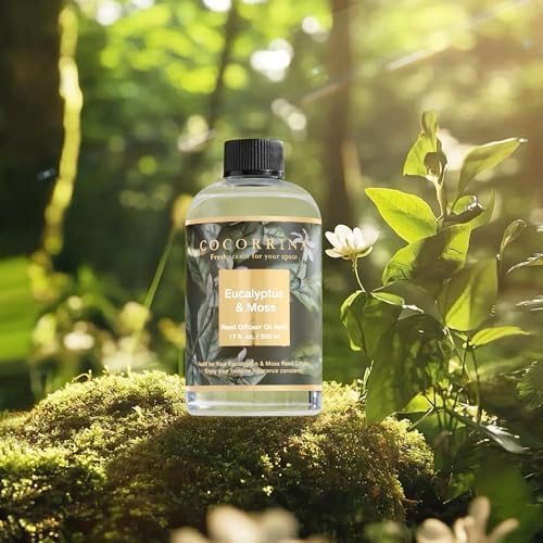 Cocorrna Eucalyptus Moss Reed Diffuser Refill 17oz with 8 Sticks