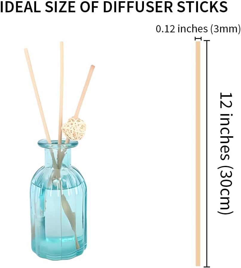 50PCS Natural Fiber Reed Diffuser Sticks 12 Inch Long