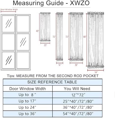 XWZO Door Curtains 36x80 Inches Blackout Panel Rod Pocket
