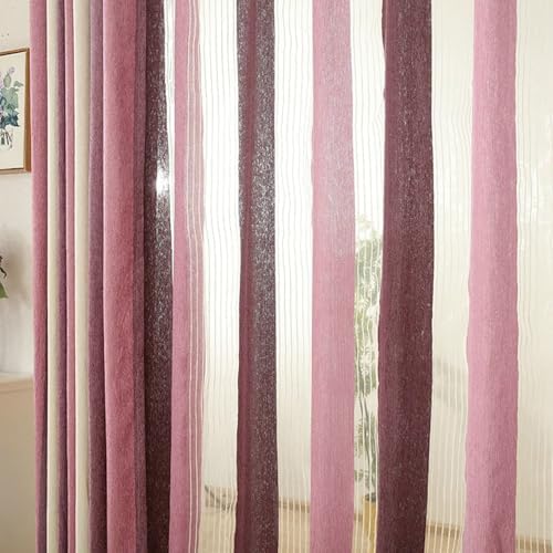 Polyester Sheer Curtains 2 Panels 38W x 84L Inch for Bedroom