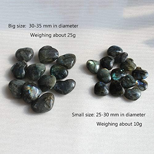 Wixine Crystal Heart Moonstone Labradorite Healing Stone for Reiki and Meditation